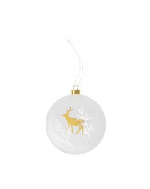 Boule de Noël Cerf en verre...