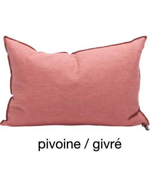 Coussin Lin lavé froissé...