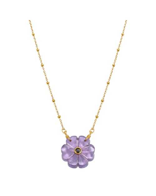 Collier Flowers Améthyste -...