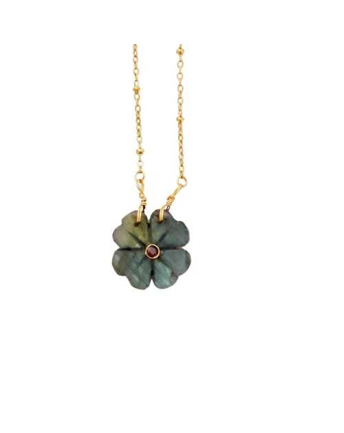 Collier Flowers Labradorite...